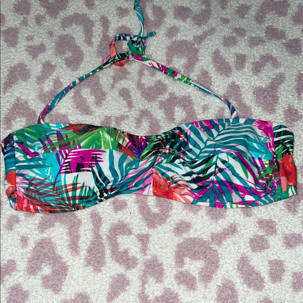 Catalina Multicolor Tropical Bikini Top